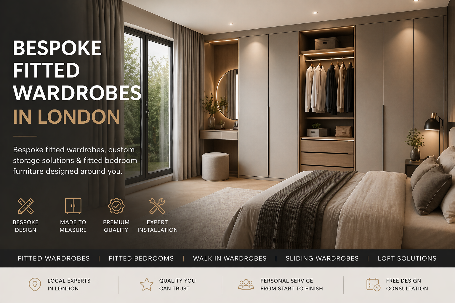 bespoke fitted wardrobes in london