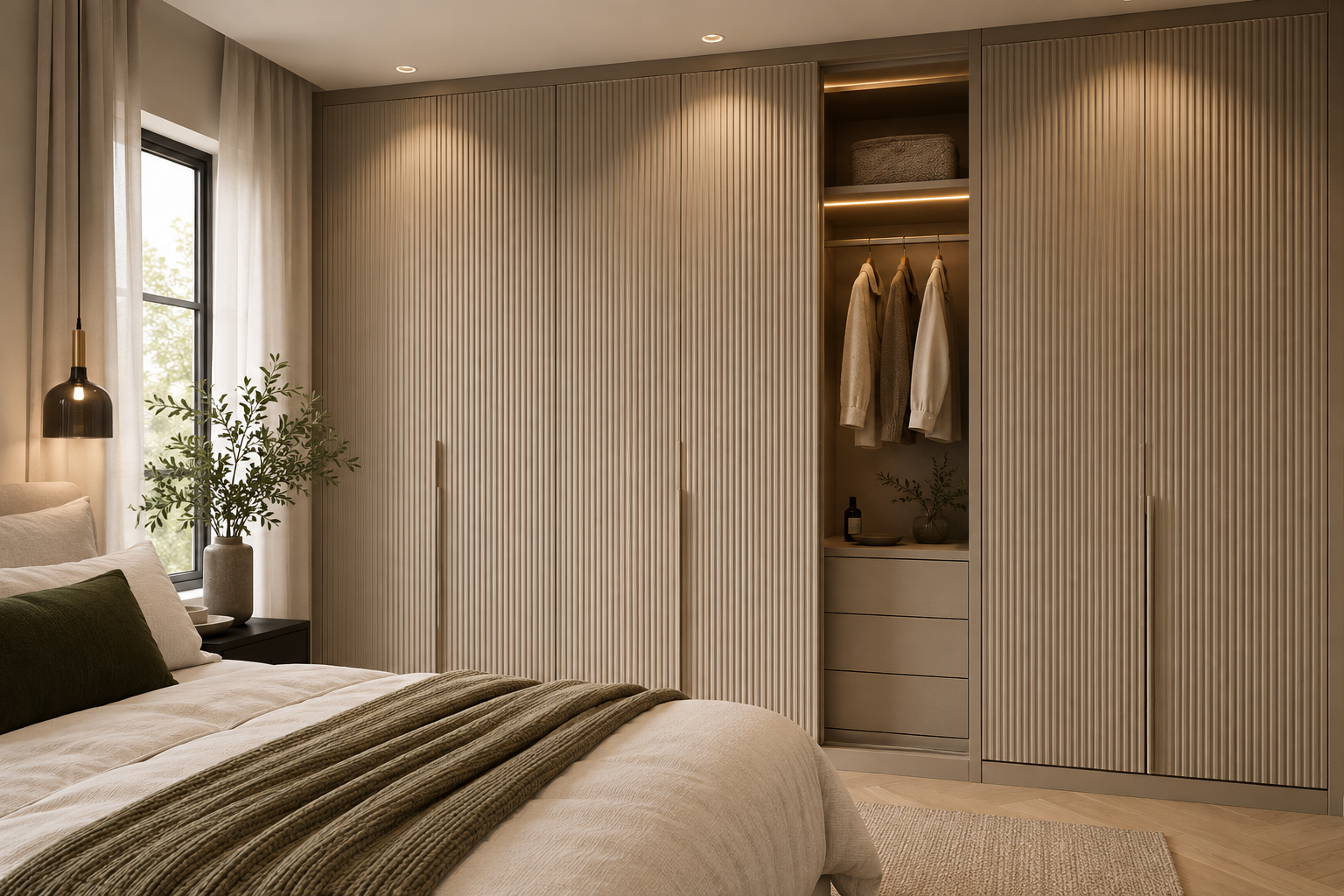 Fluted Wardrobe Doors